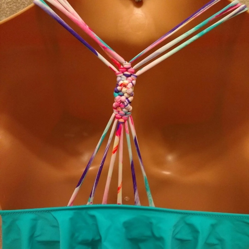 Victoria's Secret Multicolor Ruffle Macrame Back Bikini - Picture 8 of 12